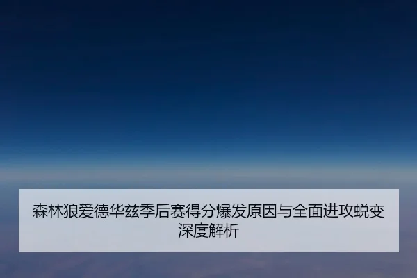 森林狼爱德华兹季后赛得分爆发原因与全面进攻蜕变深度解析